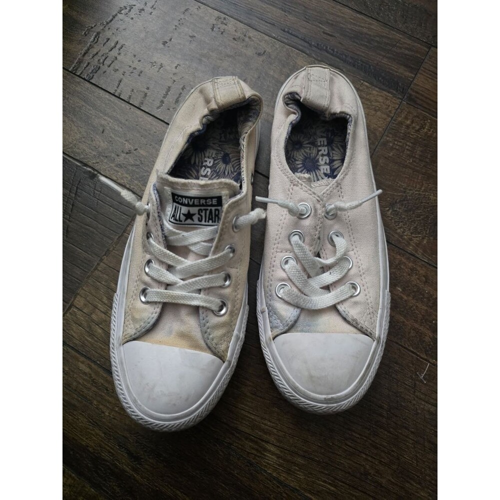 Converse Chuck Taylor All Star Shoreline Slip On Women's 8 Cream Floral Lining